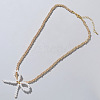 Glass Bowknot Necklace for Women YR7395-2-1