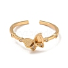 Brass with Cubic Zirconia Open Cuff Rings RJEW-B052-05G-02-2