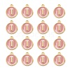 Golden Plated Alloy Enamel Charms X-ENAM-S118-07I-2