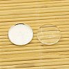 Brass Cabochons Settings and Flat Round Transparent Clear Glass Cabochons KK-X0008-S-RS-4