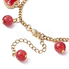 Valentine's Day Alloy Enamel & Resin Charm Bracelet BJEW-JB09565-01-4