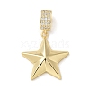 Brass Micro Pave Cubic Zirconia Pendants KK-U046-13G-1