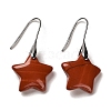 Natural & Synthetic Mixed Stone Star Dangle Earrings EJEW-I315-03P-2