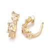 Cubic Zirconia Star Cuff Earrings EJEW-A069-17G-3
