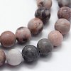 Natural Pink Zebra Jasper Beads Strands G-I199-26-6mm-3