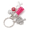 6Pcs 6 Colors Ribbon Keychain KEYC-JKC00939-5