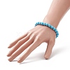 Acrylic Round with Cross Beaded Stretch Bracelet for Women BJEW-JB09220-4
