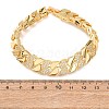 Geometric Brass Micro Pave Clear Cubic Zirconia Link Chain Bracelets for Women BJEW-F530-05G-3