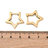 304 Stainless Steel Star Huggie Hoop Earrings STAS-H156-05G-2