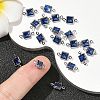 SHEGRACE Brass Pave Cubic Zirconia Square Connector Charms XGRQ2O562-440C-P-5