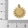 Ion Plating(IP) 304 Stainless Steel Pendant Cabochon Settings STAS-B075-31G-3