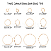 12Pairs 12 Style Stainless Steel Hoop Earrings STAS-UN0028-53-5
