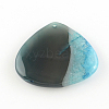 Dyed Teardrop Natural Crackle Agate Pendants G-R275-247-3