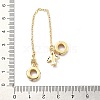 Rack Plating Brass Cubic Zirconia European Beads with Safety Chains and Plane Charms KK-Q017-27G-3