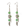 Natural Malaysia Jade Bead Dangle Earrings EJEW-JE04823-03-2