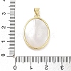 Rack Plating Brass Pave Shell Pendants KK-Z064-28G-07-3