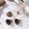 Iron Witch Bells for Door Knob Protection HJEW-JM02252-2