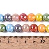 Electroplate Glass Beads Strands EGLA-N019-10mm-03-4