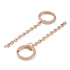 Ion Plating(IP) 304 Stainless Steel Split Key Ring Clasps X1-STAS-L226-009A-RG-2
