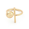 Long-Lasting Plated Brass Cuff Rings RJEW-I103-051P-2