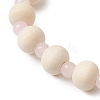 Synthetic Turquoise & Wood & Glass Beaded Stretch Bracelets for Boys Girls BJEW-JB11129-03-4