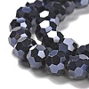 Electroplate Opaque Glass Beads Strands EGLA-A035-P8mm-A18-3