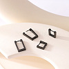 Simple Rectangle Stainless Steel Hoop Earrings OA6686-4-5