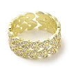 Brass Micro Pave Cubic Zirconia Rings for Women RJEW-E295-10G-2