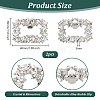 Alloy Crystal Rhinestone Shoe Buckle Clips FIND-WH0021-88P-2