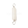 Natural White Jade Connector Charms PALLOY-JF01574-11-3