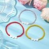 3Pcs 3 Styles Glass Beaded Stretch Bracelets Sets for Women BJEW-JB11168-2