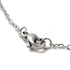 Non-Tarnish 201 Stainless Steel Pendnat Necklace with Cable Chains NJEW-E102-01P-03-3