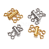 Brass Magnetic Slide Lock Clasps KK-TA0007-17-6