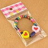Colorful Wood Bracelets for Kids BJEW-JB00772-4