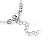 Natural Pearl Pendant Necklace with Glass Beaded Chains NJEW-M201-01A-3