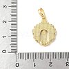 Brass Pave Natural White Shell Religion Pendants KK-S522-23G-A-3