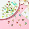 50Pcs 5 Colors Transparent Resin Decoden Cabochons RESI-YW0001-66-4