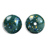 Spray Painted Resin Beads RESI-N034-19-V-M-3