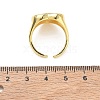 Brass Micro Pave Cubic Zirconia Cuff Open Rings for Women CU-CBA760A-13C-G-5