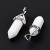 Bullet Glass Pointed Pendants GLAA-K058-02P-07-4