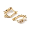 Brass Teardrop Hoop Earring Findings ZIRC-L097-055G-3