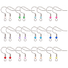 SUNNYCLUE 240Pcs 12 Color 304 Stainless Steel Earring Hooks STAS-SC0006-45-1