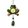 Frog Glass Wind Chime AJEW-XCP0002-73-1