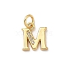 Brass Micro Pave Cubic Zirconia Charms KK-I382-03G-M-1