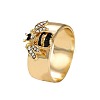 Zinc Alloy and Rhinestone Finger Rings FS-WGB1C3B-02-3