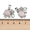 Natural Rose Quartz Pendants G-I374-A-P01-3