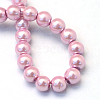 Baking Painted Pearlized Glass Pearl Round Bead Strands X-HY-Q330-8mm-47-4