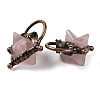 Natural Rose Quartz Merkaba Star Pendants G-C144-02R-03-2