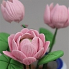 Polymer Clay Lily with Resin Basket Miniature Ornaments PW-WGD70FB-01-3