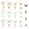 Cheriswelry 48Pcs 8 Style Alloy Open Back Bezel Pendants FIND-CW0001-13-9